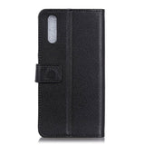 Sony Xperia L4 Litchi Texture Leather Stand Wallet Case - Svart