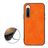 Sony Xperia 10 IV Hybrid Skal - Litchi-textur - Orange