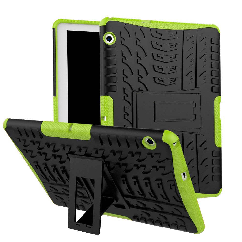 Huawei Mediapad T3 10 Tough Case - Slim 2 -in -1 Case - Black / Green