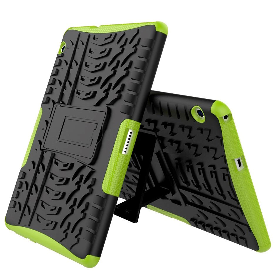 Huawei Mediapad T3 10 Tough Case - Slim 2 -in -1 Case - Black / Green