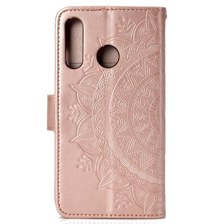 Huawei P30 Lite Leather Wallet Case - Mandala Mönster Rose Gold