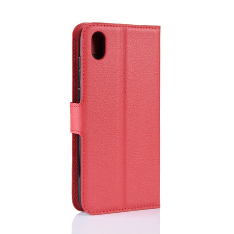 Huawei Y5 (2019) Litchi läderplånbok - Röd