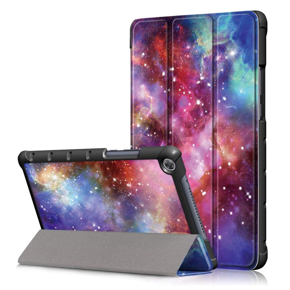 Huawei Mediapad M5 Lite 8 Läderfodral m. Folding & Standing - Purple Cosmic Space