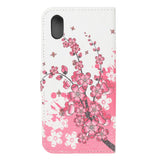 Huawei Y5 (2019) Flip Case m. Rosa blommor