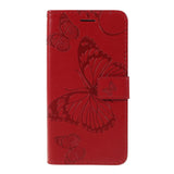 Huawei Y5 (2019) Läderfodral - Red Butterfly