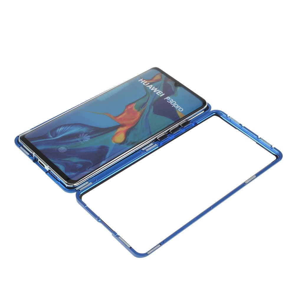 Huawei P30 Pro 360⁰ Magnetic Case m. Glas bak och fram - blå