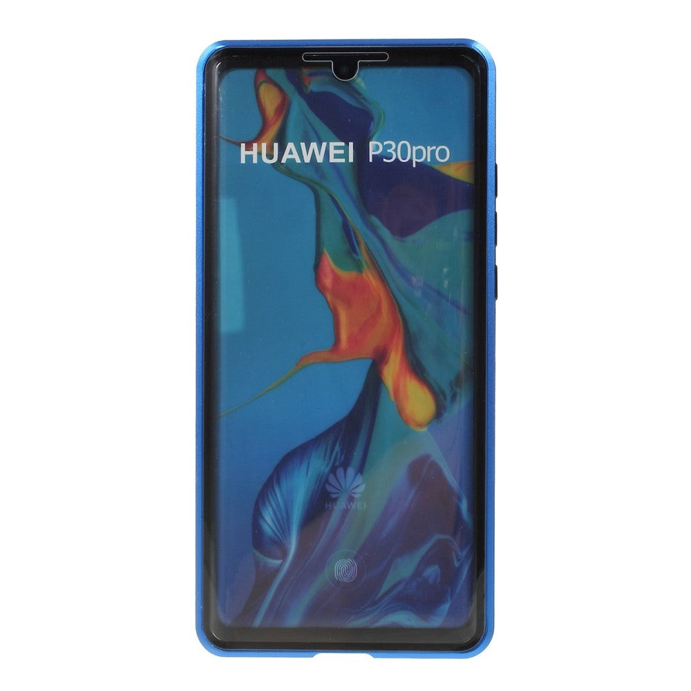 Huawei P30 Pro 360⁰ Magnetic Case m. Glas bak och fram - blå