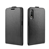 Huawei P Smart Pro Vertical Leather Flip Case - Svart