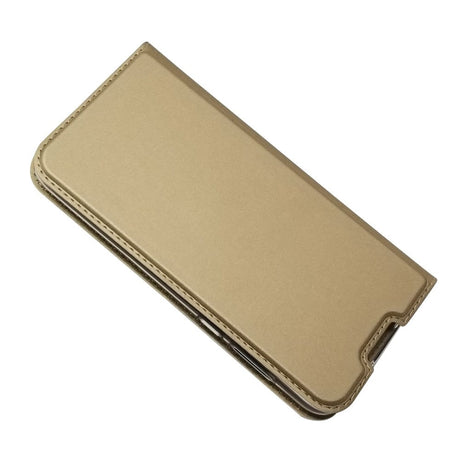 Huawei Y5 (2019) Slim Leather Flip Case m. Korthållare - Guld