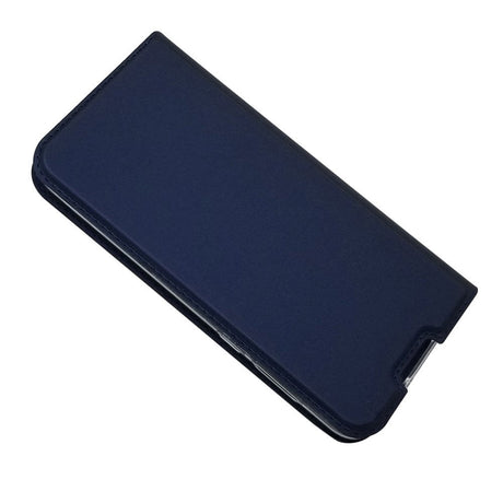 Huawei Y5 (2019) Slim Leather Flip Case m. Korthållare - blå