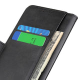 Huawei P40 Business Look Leather Wallet Case - Svart