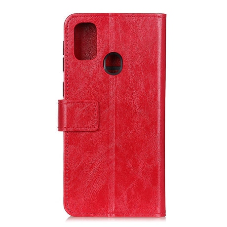 Huawei Honor 9x Lite Neutral Leather Wallet Case Red