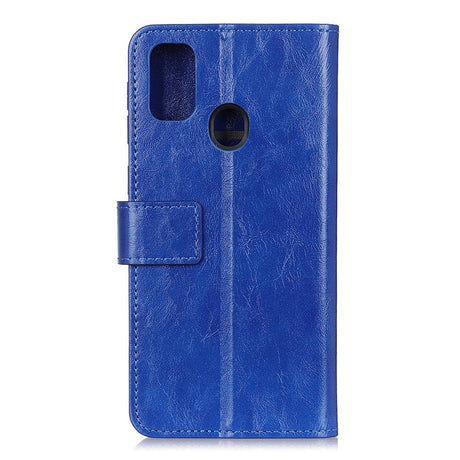 Huawei Honor 9x Lite Neutral Leather Wallet Case Blue