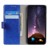 Huawei Honor 9x Lite Neutral Leather Wallet Case Blue