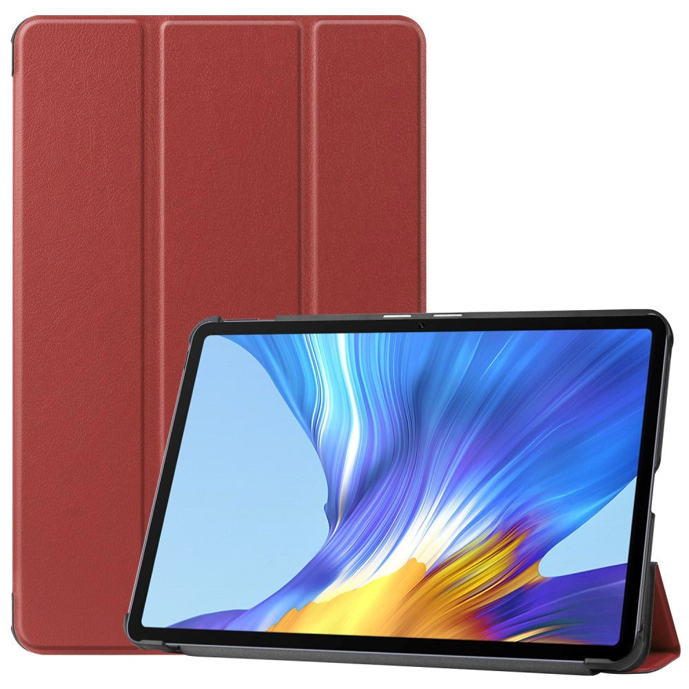 Huawei MatePad 10.4 Tri-Fold Leather Case - Brown