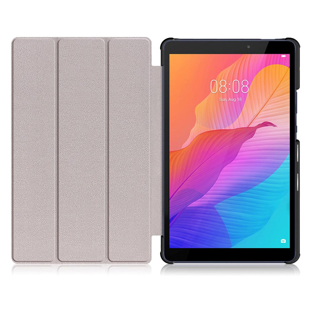 Huawei MatePad T8 8.0 Läderfodral m. Tri-Fold - Röd