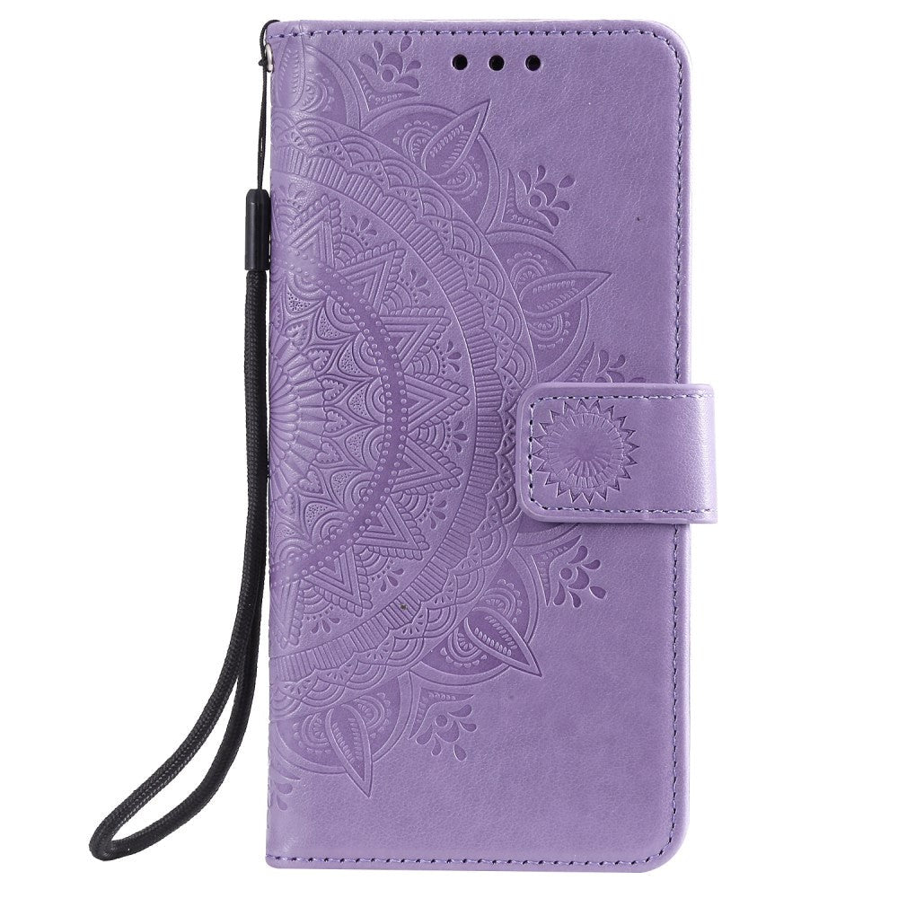 Huawei Honor 9x Lite Leather Wallet Case Mandala Mönster Purple