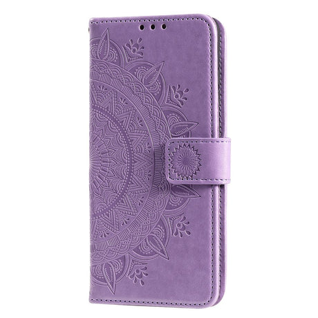 Huawei Honor 9x Lite Leather Wallet Case Mandala Mönster Purple