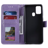 Huawei Honor 9x Lite Leather Wallet Case Mandala Mönster Purple