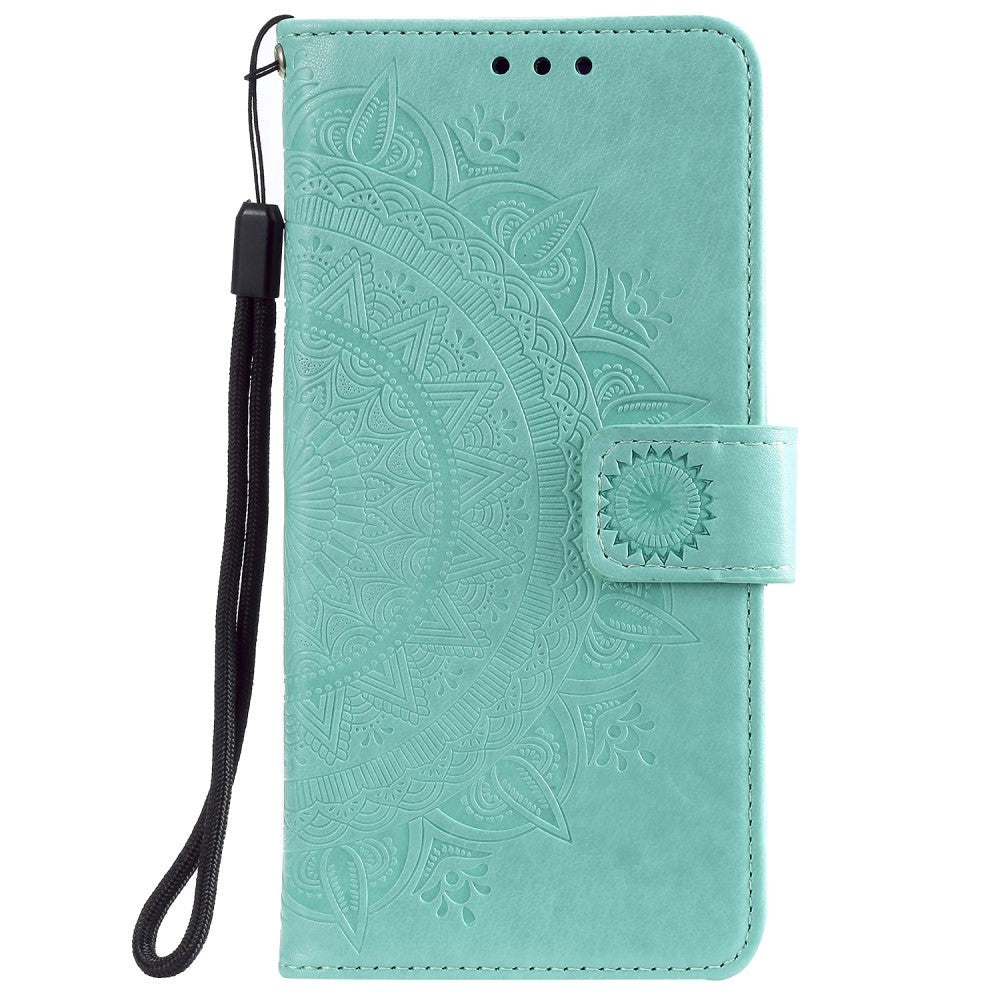 Huawei Honor 9x Lite Leather Wallet Case Mandala Mönster Mint