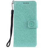 Huawei Honor 9x Lite Leather Wallet Case Mandala Mönster Mint