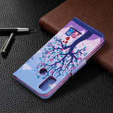 Huawei Honor 9x Lite Leather Wallet Case - Spring Owls