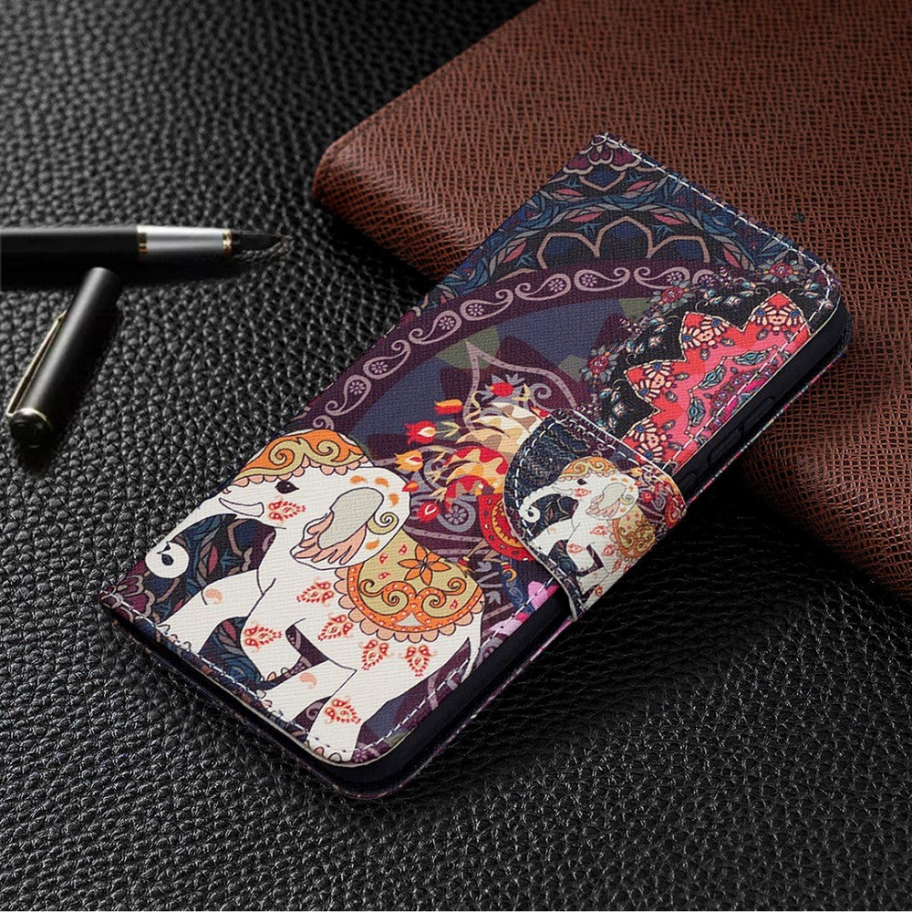 Huawei Honor 9x Lite Leather Wallet Case - Tribal Elephant