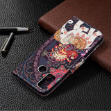 Huawei Honor 9x Lite Leather Wallet Case - Tribal Elephant