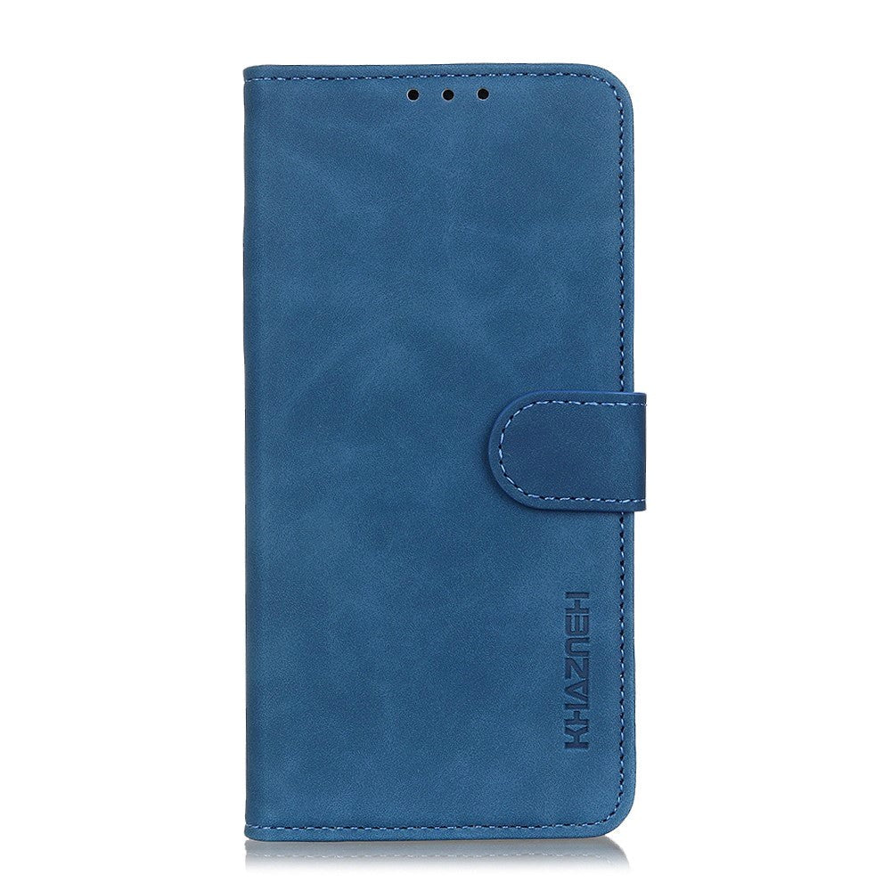 Huawei P Smart (2021) KHAZNEH Retro Leather Wallet Case - Blue