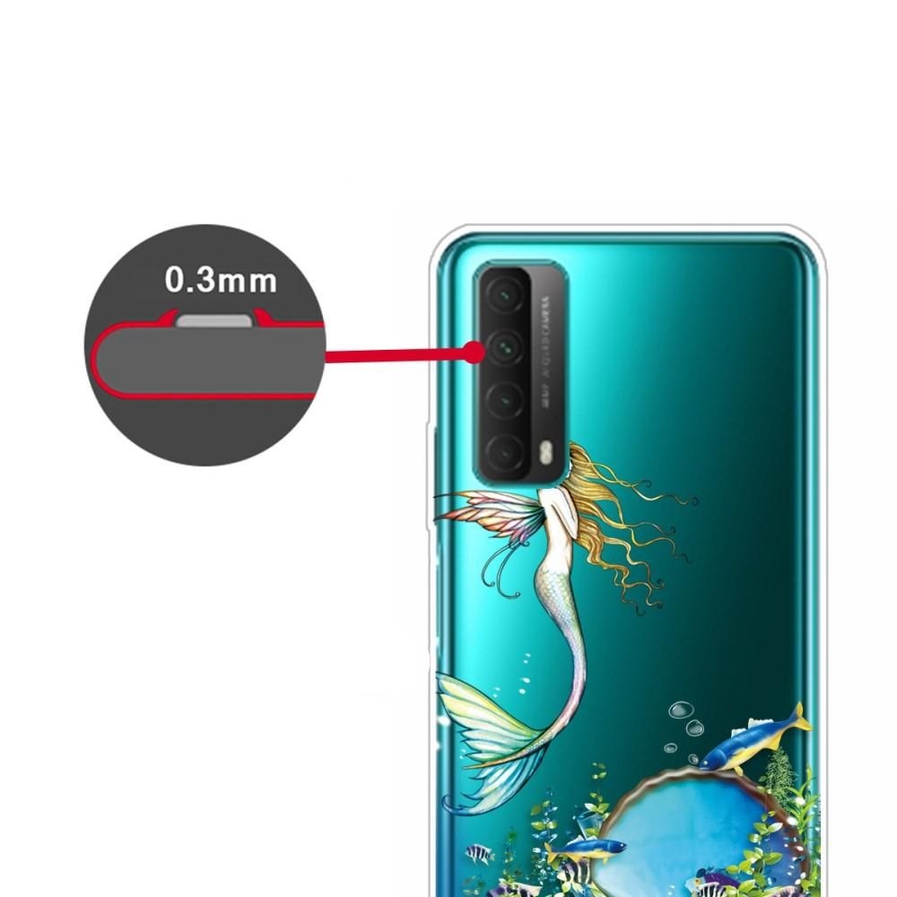 Huawei P Smart (2021) Transparent plastskal m. Sjöjungfru