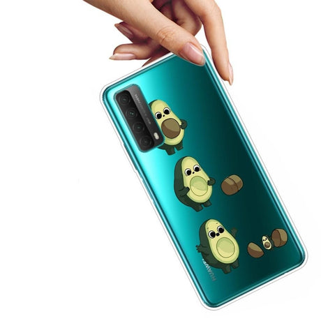 Huawei P Smart (2021) Transparent plastskal m. Avokado