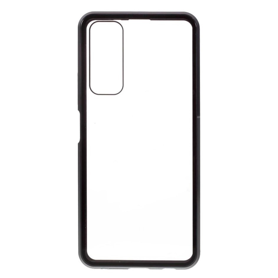 Huawei P Smart 2021 Magnetic Case m. Glas fram och bak - Svart