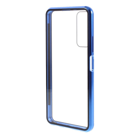 Huawei P Smart 2021 Magnetic Case m. Glas fram och bak - blå