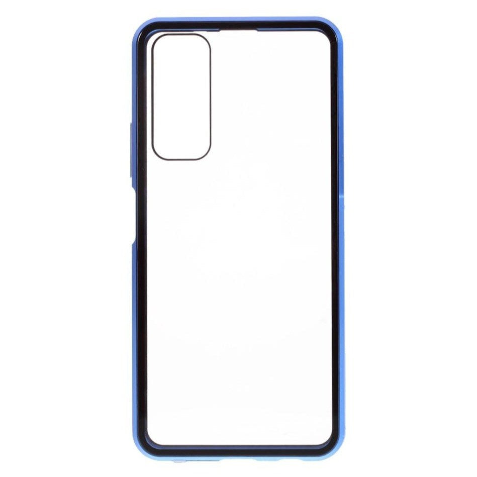 Huawei P Smart 2021 Magnetic Case m. Glas fram och bak - blå