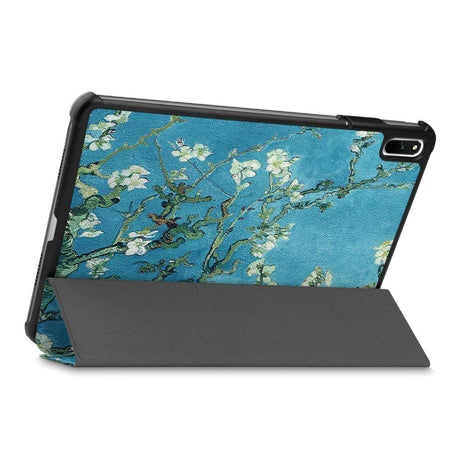 Huawei MatePad 11 Tri-Fold Flip Case m. Sömnfunktion - Blommorgrenar