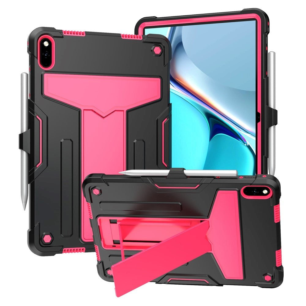 Huawei MatePad 11 Tough Case m. Stativfunktion & Pen Holder - Black & Pink