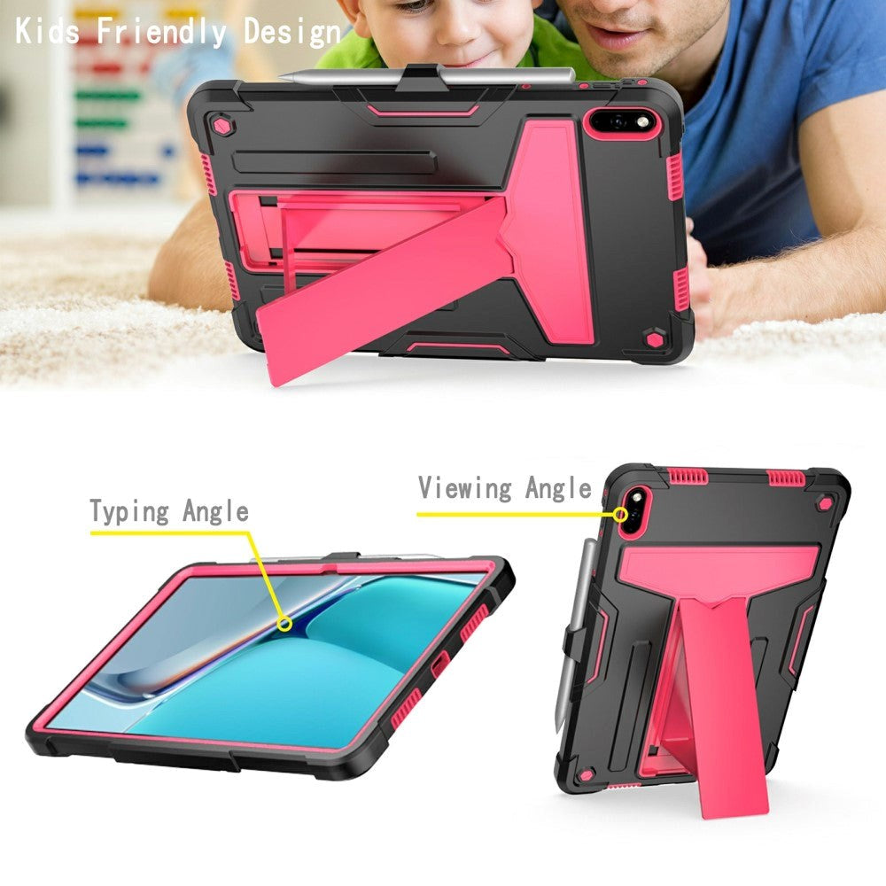 Huawei MatePad 11 Tough Case m. Stativfunktion & Pen Holder - Black & Pink