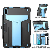 Huawei MatePad 11 Tough Case m. Stativfunktion & Pen Holder - Black & Blue