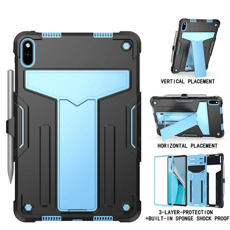 Huawei MatePad 11 Tough Case m. Stativfunktion & Pen Holder - Black & Blue