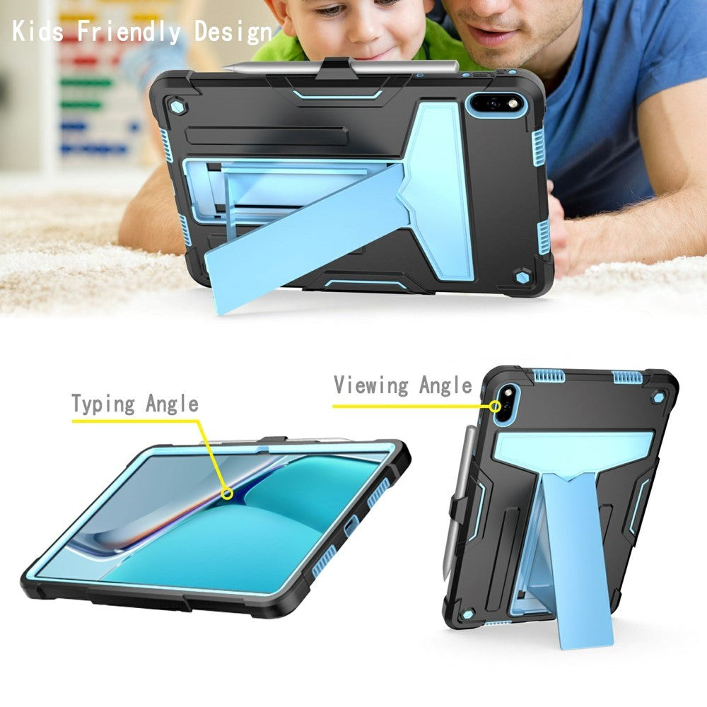 Huawei MatePad 11 Tough Case m. Stativfunktion & Pen Holder - Black & Blue