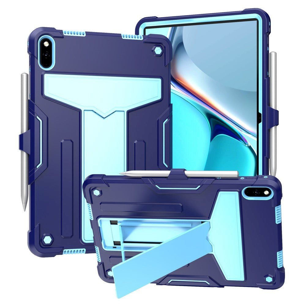 Huawei MatePad 11 Tough Case m. Stativfunktion & Pen Holder - Dark Blue & Light Blue