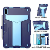 Huawei MatePad 11 Tough Case m. Stativfunktion & Pen Holder - Dark Blue & Light Blue