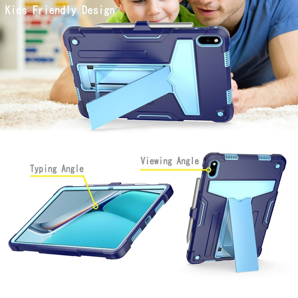 Huawei MatePad 11 Tough Case m. Stativfunktion & Pen Holder - Dark Blue & Light Blue