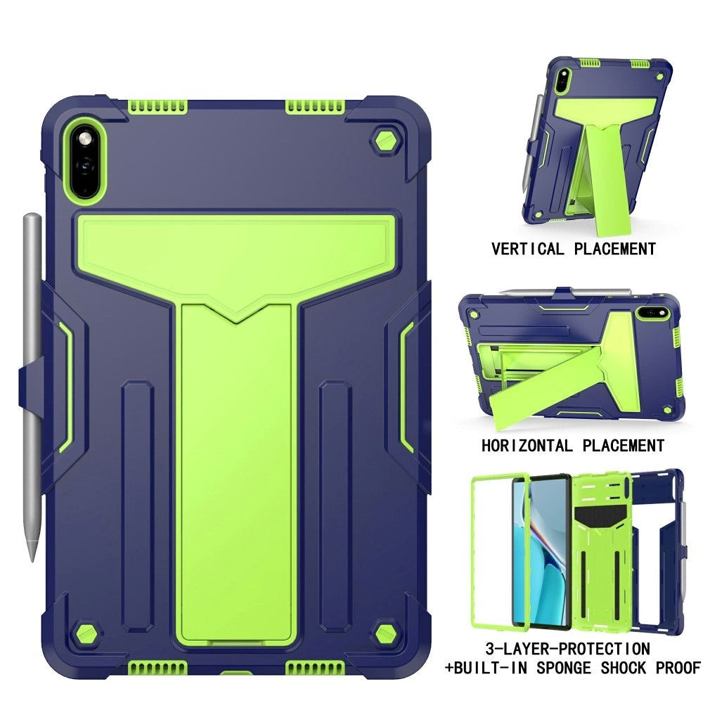 Huawei MatePad 11 Tough Case m. Stativfunktion & Pen Holder - Dark Blue & Green