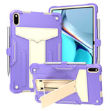 Huawei MatePad 11 Tough Case m. Stativfunktion & Pen Holder - Purple & Beige