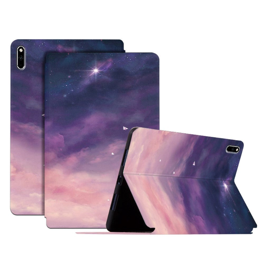 Huawei MatePad Pro 10.8" (2021/2019) Tri-Fold Fodral med Stativfunktion - Himmel och Stjärnor