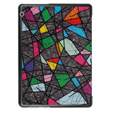 Huawei Mediapad T3 10 9.6" Skal - Tri-Fold Leather Case" Crazy Patterns "Gray