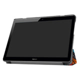 Huawei Mediapad T3 10 9.6" Skal - Tri-Fold Leather Case" Crazy Patterns "Gray