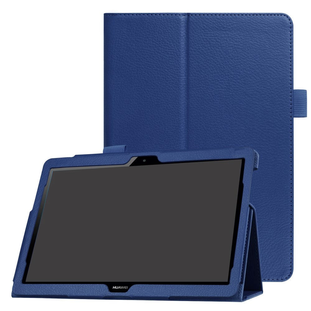 Huawei Mediapad T3 10 9.6 "Läderfodral m. Flip Stand Dark Blue