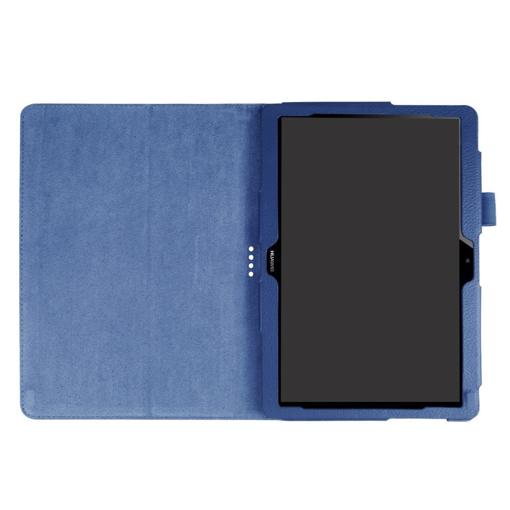 Huawei Mediapad T3 10 9.6 "Läderfodral m. Flip Stand Dark Blue